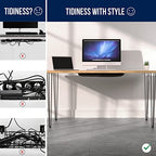 Cable Management net - Under Desk Wire Management - Flexible Under Desk Cable Management Tray Black - color: Black