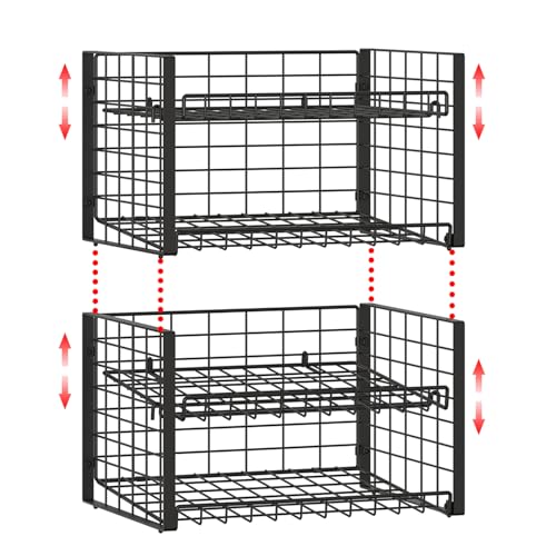 3 Tier Stackable Can Rack Organizer for Pantry, Adjustable Can Holder for Various Ounce of Canned Food Soup Goods Soda Drink, Rolling Tiered Can Dispenser for Kitchen Cupboard Cabinet, 2 Pack - size: 3-Tier 2-Pack