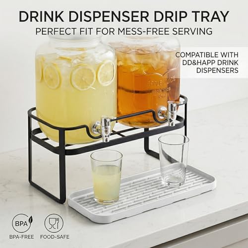Silicone Organizer Tray, Soap and Sponge Holder for Kitchen Sink, Bathroom - Storage Tray for Dish Brush, Soap Dispenser, Dishwashing Accessories-(White 1 Pack, 12"x4.7") - color: White, size: 12"x4.7", 1 Pack