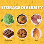 Cookie Storage Containers with Lids, 4-Layer Stackable Cookie Storage Containers | Bpa-Free Plastic, Microwave & Freezer Safe | Baked Goods, Snacks, Baked Goods for Portable Cookie Containers