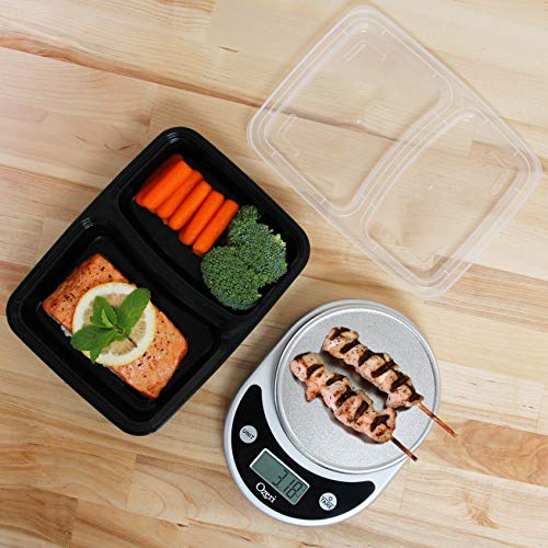 Freshware Meal Prep Containers [50 Count ] 2 Compartment with Lids, Food Storage Containers, Bento Box, BPA Free, Stackable, Microwave/Dishwasher/Freezer Safe (28 oz) - size: 2-COMP-50PK