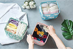 Lawei 9 Pack Mini Canvas Storage Bins - Collapsible Canvas Shelf Basket Nursery Organizer Box with Handles for Nursery Kids Bathroom Home Office