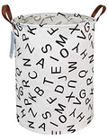 LANGYASHAN Laundry Basket Canvas Fabric Collapsible Organizer Basket for Storage Bin Toy Bins Gift Baskets Bedroom Clothes Children Nursery Hamper (Alphabet) - color: Letter