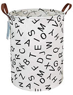 LANGYASHAN Laundry Basket Canvas Fabric Collapsible Organizer Basket for Storage Bin Toy Bins Gift Baskets Bedroom Clothes Children Nursery Hamper (Alphabet) - color: Letter