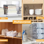 8 Pack Acrylic Shelf Dividers for Closet 11x7.9 Inch – Acrylic Dividers for Shelves Clear Closet Shelf Separators for Purses, Clothes Storage – Vertical Bookshelf Dividers for Bedroom & Kitchen - size: Pack of 8