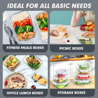VERONES 30 Pieces Glass Meal Prep Containers Set, Stackable Food Storage Containers with Lids-Airtight Glass Lunch Containers，for Microwave, Oven, Freezer & Dishwasher,White - color: White