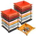 20 Pcs PU Leather Jewelry Valet Tray for Women and Man Portable Catchall Travel Storage Dish Plate Key Tray For Entryway Desk Organizer for Phone, Keys, Glasses, Wallet, Earphone, Watch, Coin
