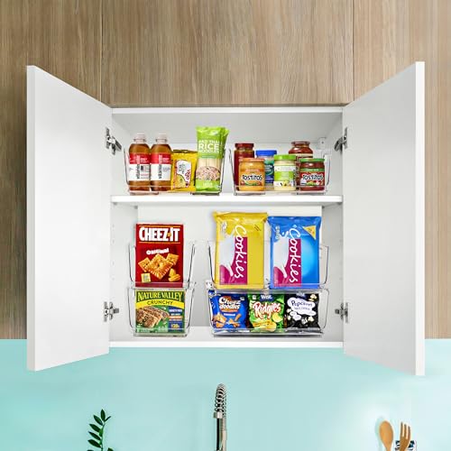 Sorbus Stackable Storage Bins Open Front - Clear Stackable Storage Bins - Pantry Bins for Storage and Organization - Acrylic Stackable Bins for Kitchen - Clear Pantry Organizer Bins (Medium 2 Pack) - size: Medium, style: 2 Pack