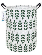 Round Waterproof Laundry Basket,Foldable Storage Basket,Laundry Hampers with Handle,Gift Basket,Suitable For Children's Room and Toy Storage (Leaf) - color: Leaf
