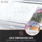 BINO | Plastic Bins, Large - 2 Pack | THE LUCID COLLECTION | Multi-Use| Built-In Handles | BPA-Free | Clear Storage Containers | Fridge Organizer | Pantry & Home Organization - size: 2PK - LARGE