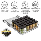 Pull-Out Cabinet Spice Rack Organizer - Slim Slide-Out Storage for Spices, Bottles & Jars, Premium Heavy-Duty Steel, Easy Install for Narrow Kitchen Cabinets - 12 ⅜ W x 10 ⅜ D x 2 ¾ H, Chrome - size: 12 Inch - Single