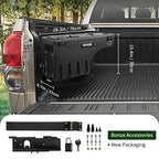 VEVOR Truck Bed Storage Box, Lockable Lid, Waterproof ABS Wheel Well Tool Box 6.6 Gal/20 L with Password Padlock, Compatible with Tundra 2007-2021, Driver Side, Black - size: Driver Side, style: Toyota Tundra