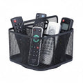 360° Rotating Remote Control Holder, Metal Mesh 5 Compartments Remote Caddy with Handle for Desk or Nightstand Storage, Space-Saving Desk Organizer Style Supply Organizers for Office Desk Accessories