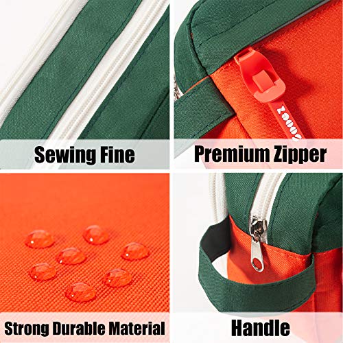Sooez High Capacity Pencil Case, Big Pencil Bag Pouch Box Organizer Pen Case, Portable Journaling Supplies with Easy Grip Handle & Loop, Aesthetic Supply for Girls Adults, Orange - color: Orange