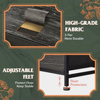 WLIVE 9-Drawer Dresser, Fabric Storage Tower for Bedroom, Entryway, Closet, Tall Chest Organizer Unit with Fabric Bins, Steel Frame, Wood Top, Easy Pull Handle, Charcoal Black Wood Grain Print - color: Charcoal Black Wood Grain Print