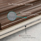 DETOR Couch Arm Tray with Spacious 12.4" x 5.4" Storage Box, Walnut Bamboo Finish, Enhanced Non-Slip Felt Bottom, Sturdy Bamboo Slats, Fits Armrests 6" and Wider - color: Walnut