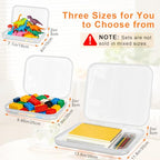 3PCS Clear Hard Shell Zipper Case,Toy Organizers and Storage Box,Clear Toiletry Cosmetic Case,Travel Makeup Bags,Diaper Bag Organizer,Pencil Case,Large Stackable Portable Zipper Pouches 13.8*11.8*2 IN - size: L