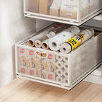 Pull out Cabinet Organizer with Sliding Drawer, 1 Pack Under Sink Organizers and Storage Rack, Adhesive Nano Film Heavy Duty Slide out Pantry Shelves for Kitchen,Sink, 9.6"W x15.7"D x 8.4"H - size: 9.6"W x15.7"D x 8.4"H
