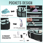 SCAVATA Compact Wearable Cleaning Caddy, Small Cleaning Supplies Organizer with Handle & Shoulder Straps for Housekeepers, Under Sink & Car Cleaning Tool Organizers Bag, Baby Blue - color: BabyBlue
