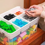 Citylife 17 QT Plastic Storage Box with Removable Tray Craft Organizers and Storage Clear Storage Container for Organizing Bead, Tool, Sewing, Playdoh - size: 17 Qt- 1 Pack