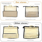 5 PCS Hanging Handbag Storage Organizer Non-Woven Transparent Dust-proof Homewares Purse Wallet Closet Storage Bag with Zipper and Handle (XL) ﻿