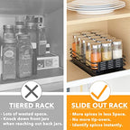 SpaceAid Pull Out Spice Rack Organizer for Cabinet, Heavy Duty Slide Out Seasoning Kitchen Organizer, Cabinet Organizer, with Labels and Chalk Marker, 6.5" W x10.75 D x2.5 H, 1 Drawer 1-Tier - style: 6.5" W, 1-Tier