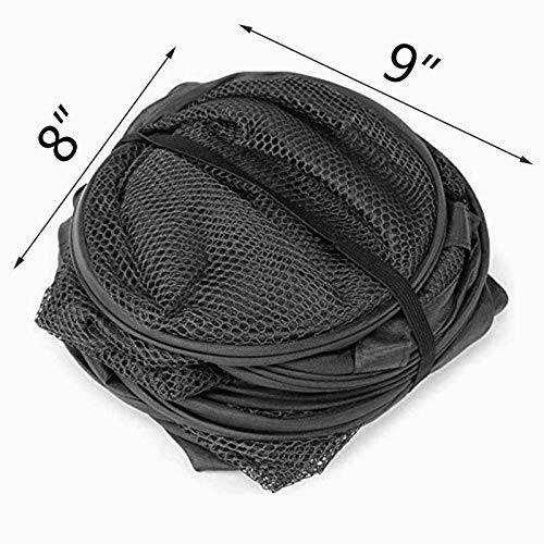 2 pop-up foldable mesh laundry baskets (each with 2 reinforced handles), black + blue… - color: Black + Blue