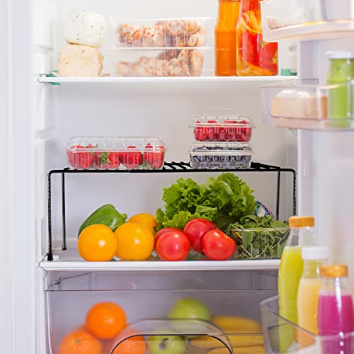 Tomorotec Expandable Shelf Organizer for Kitchen Countertop, Metal Cabinet Pantry Shelf, Spice Rack Organizer, Space Saving Non Slip Rustproof, Black - color: Black-1 Pcs