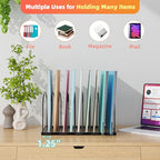 Simple Trending 2 Pack 9 Section Metal File Sorter Organizer for Desk Home Office, Black - style: 2BK- 7 Section Black