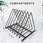 TOPCJ 2 Sets Upgraded Triangle File Folder Rack,7 Sections File Holder,File Storage Sorter/Stand,Desktop File Organizer,Wire Organizer Rack,Magazine Folder Holder,Letter/Legal, Anti-Scratch/Rusty - size: 2 Sets