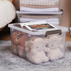 ITYLIFE CITYLIFE 6 Packs 69 QT Plastic Storage Bins with Lids Large Stackable Storage Containers for Organizing Clear Storage Box for Garage, Closet, Kitchen - size: 6 Packs - 69 QT