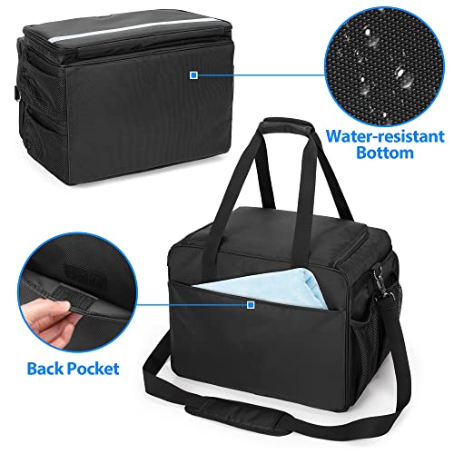 samdew Large Detailing Bag, Detail Organizer for Auto Detailing Supplies Storage, Car Cleaning Caddy for Vehicle Wash Tools, Car Care Box for Detailing Bottles, Towel, Buffer and More, Bag Only