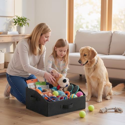 GRANNY SAYS Purse Organizer for Closet, Trapezoid Storage Bins, Closet Organizers and Storage, Decorative Storage Baskets for Shelves, Clothes, Toys, Towels, Black, 3-Pack - color: Black, size: 16½"L x 11"W x 7¾"H