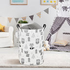 FANKANG Storage Basket, Nursery Hamper Canvas Laundry Basket Foldable with Waterproof PE Coating Large Storage Baskets for Kids Boys and Girls, Office, Bedroom, Clothes,Toys(Animal) - color: Animal