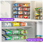 Can Organizer for Pantry, Upgraded Thickened Modular 4 Tier Combinable Can Storage and Beverage Dispenser Rack, Canned Food Organizer Holds 48 Cans, Clear Can Holders for Pantry and FridgeFridge - size: 4 Tiers-12 Pcs