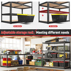 REIBII 40" W Storage Shelves 2000LBS Adjustable Garage Shelving Metal Heavy Duty 4 Tier Garage Shelves 60" H Metal Shelves for Closet Pantry Kitchen Warehouse 40" W × 20''D × 60''H - size: 20"D x 40"W x 60"H