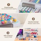 Anywish Small Storage Bins with Lids 3.2 QT Plastic Storage Containers for Organizing Stackable Clear Storage Boxes,Clear White(6 Packs)
