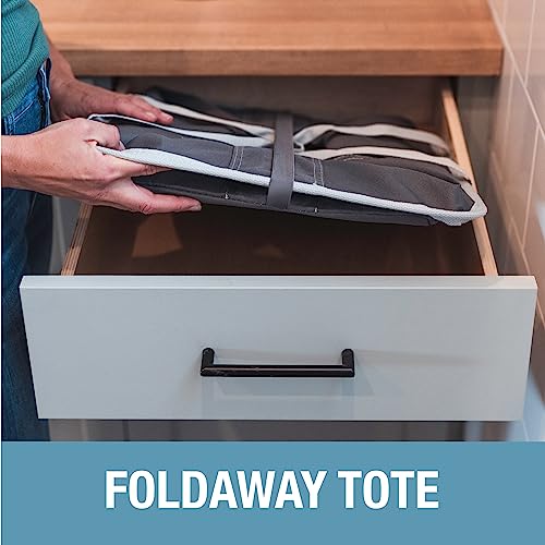 CleverMade Collapsible Laundry Tote 2-Pack (50L) – Foldable Carry-All Storage Bin for Laundry, Car Trunk, RV, Dorm & Home Organization - Denim - color: Denim Gray
