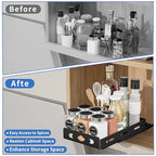 BOIVSHI Pull Out Spice Rack Organizer for Cabinet, Heavy Duty-Slide Out Spice Rack, Vertical Spice Rack for Kitchen Cabinet and Pantry (6.3''Wx10.5''Dx2.8''H, Metal Black) - size: 6.3''Wx10.5''Dx2.8''H,1 Tier