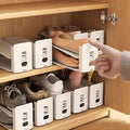 Shoe Slots Organizer, Adjustable Shoe Stacker Space Saver, 3Levels Adjustable - color: White