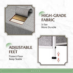 WLIVE Dresser for Bedroom with 5 Drawers, Wide Bedroom Dressers with Drawer Organizers, Chest of Drawers, Fabric Dresser for Living Room, Closet, Hallway, Light Grey - color: Light Grey