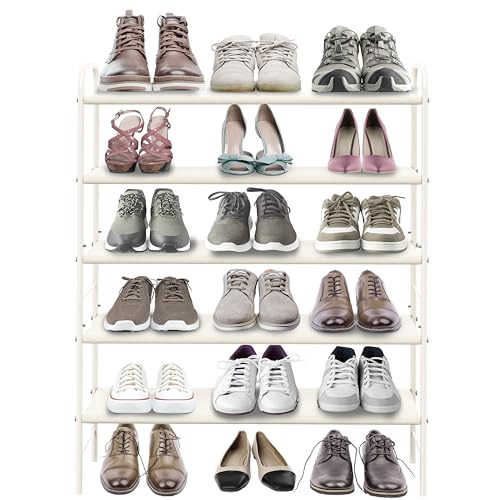 SIMPLE HOUSEWARE 5-Tier Shoe Rack Storage Organizer, White - color: White, size: 5-Tier