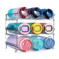 spospo Water Bottle Organizer for Cabinet, 3 Pack Water Bottle Organization and Storage Shelf, Plastic Water Bottle Holder Rack for Fridge, Kitchen, Desktop - size: 3 Pack