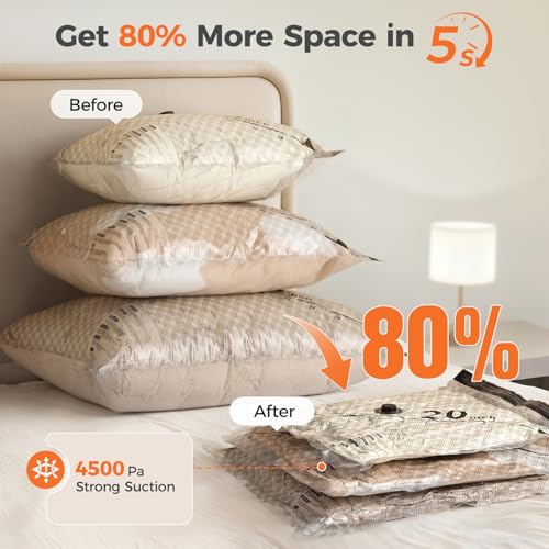 Nicetree 24-Pack Vacuum Storage Bags with Rechargeable Wireless Pump | 3 Sizes (20/24/28 Inch) Travel Vacuum Seal Bags for Clothing, Bedding & Seasonal Storage | Space Saver for Luggage - style: 24 Combo Set