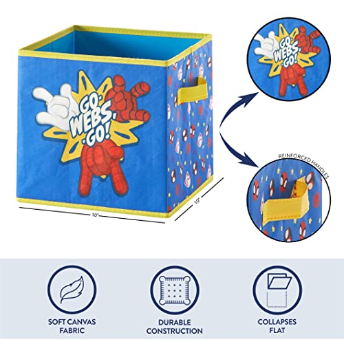 Marvel Spidey and His Amazing Friends Set of Two Spacious Collapsible Storage Cubes, 10"x10" - color: Spidey And His Amazing friends