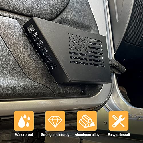 MAIKER Metal Front Door Storage Box, Door Side Insert Organizer Box Pockets for 2007-2018 Jeep Wrangler JK JKU 2/4 Door 2pcs(Black) - size: JK/JKU Front