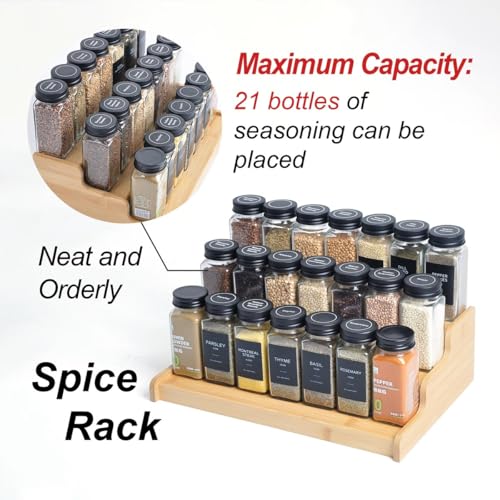 JinDoWin 2 Pack Cabinet Spice Rack Organizers - Enhanced Cabinet Spice Organizer, Practical Spice Rack Organizer for Cabinet and Efficient Cabinet Spice Organizer (2, 13 Inch) - size: 13 Inch
