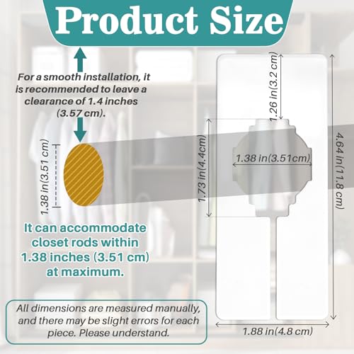 Sukh 30PCS Rectangular Closet Dividers - Plastic Closet Shelf Dividers For Clothes Organization Clothing Rack Tags Label for Wardrobe Retail Store Boutique Supplies Sturdy Durable No Burrs (White)