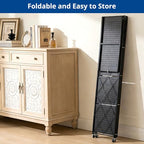 5 Tier Foldable Storage Shelf with Wheels, Heavy-Duty Metal Shelving Unit, No Assembly Book Shelf Rolling Storage Rack for Garage, Kitchen, Pantry, Closet, Exhibition, Office Decor, Black - size: 5-Tier