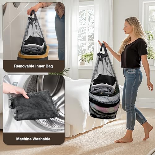 Bathola 75L Slim Laundry Hamper with Lid, Dirty Clothes Hampers for Laundry, Collapsible Laundry Baskets for Small Spaces, Bedroom, Bathroom, Laundry Room, Dark Grey - color: Dark Grey, size: 75l